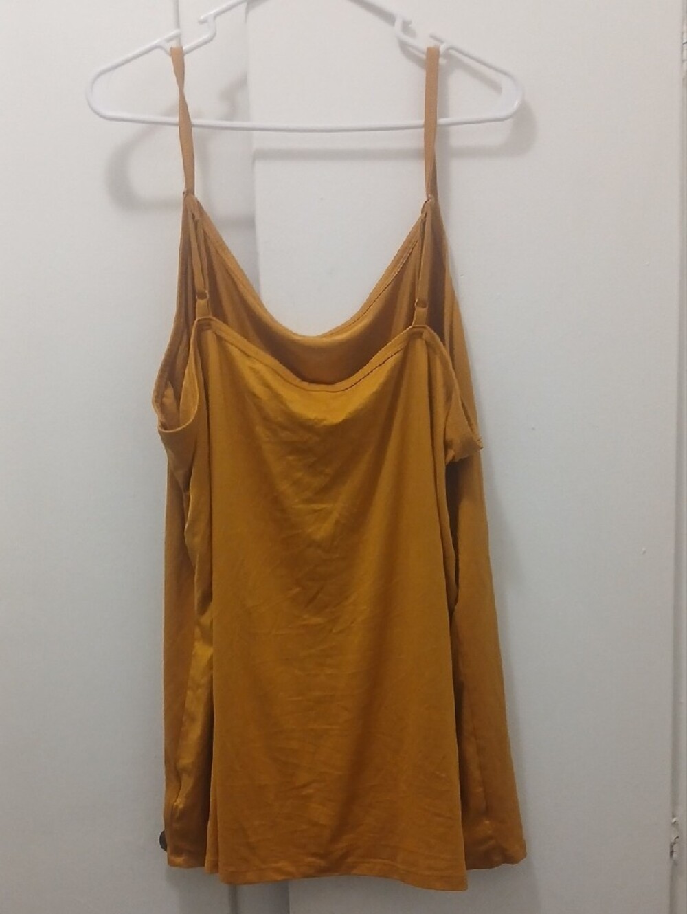 Terra & Sky Mustard Cowl Neck Spaghetti Strap Tank - Picture 5 of 5